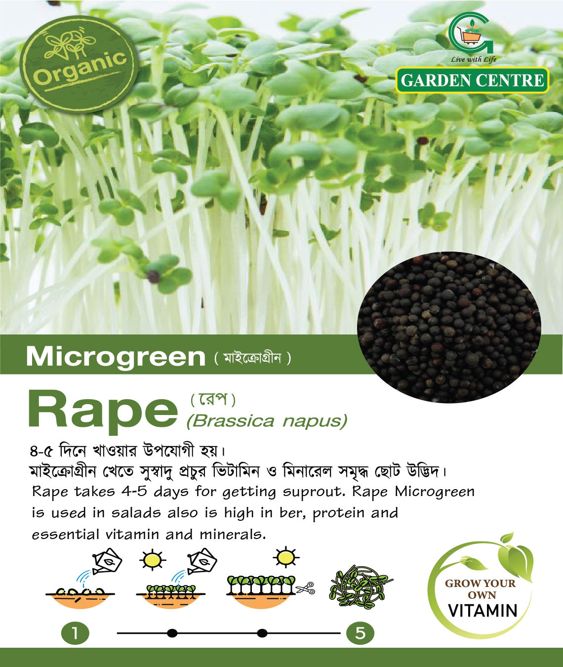 Rape Microgreen (5 gm)
